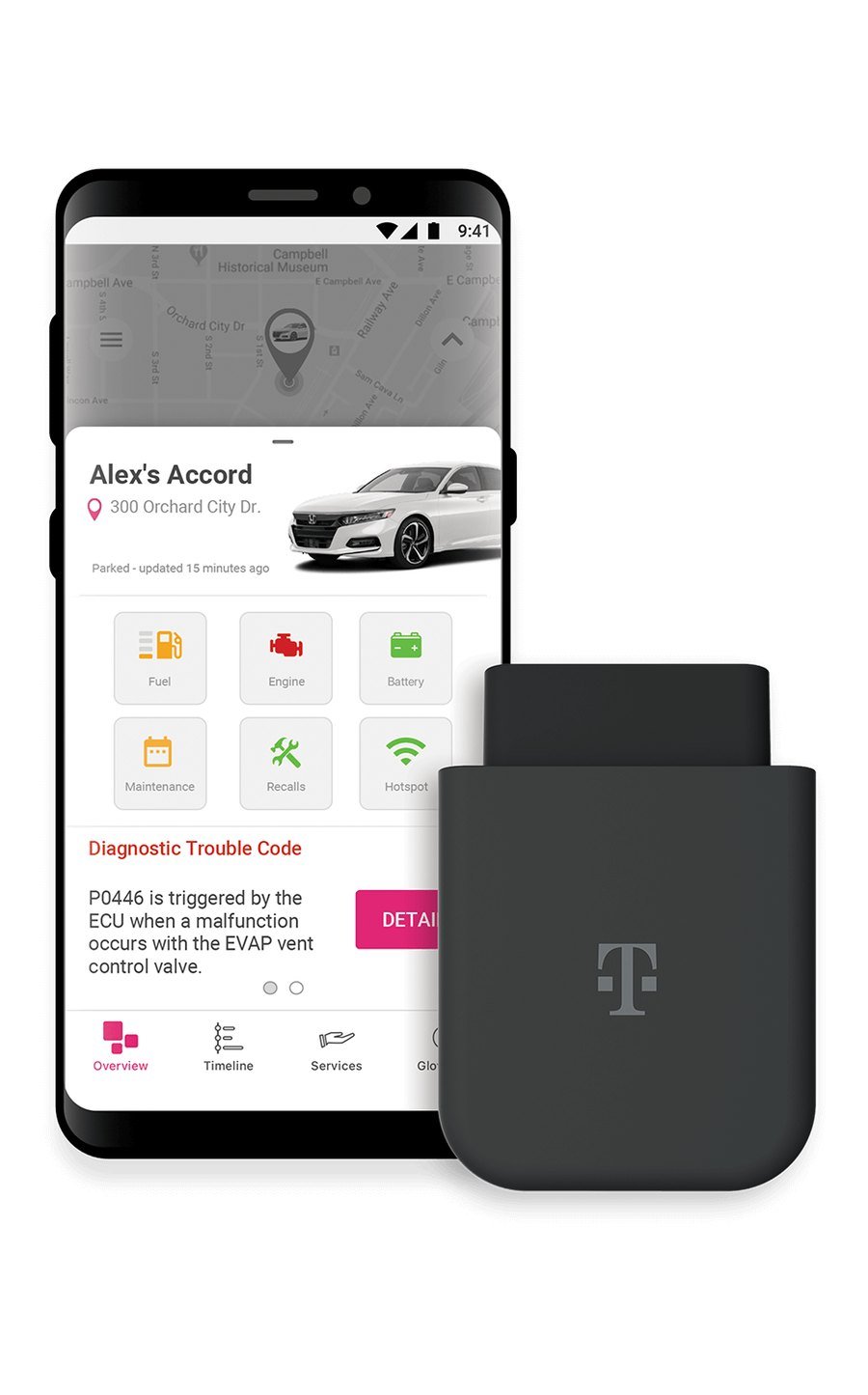 SyncUP DRIVE app and OBD-II device